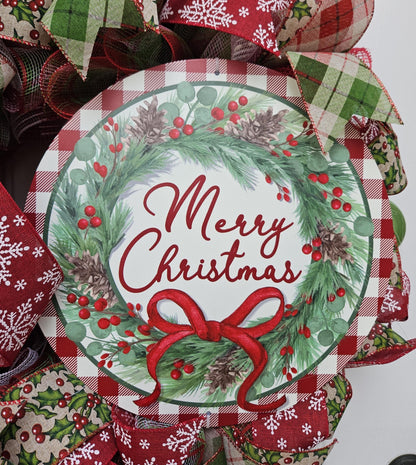 Large Merry Christmas Wreath