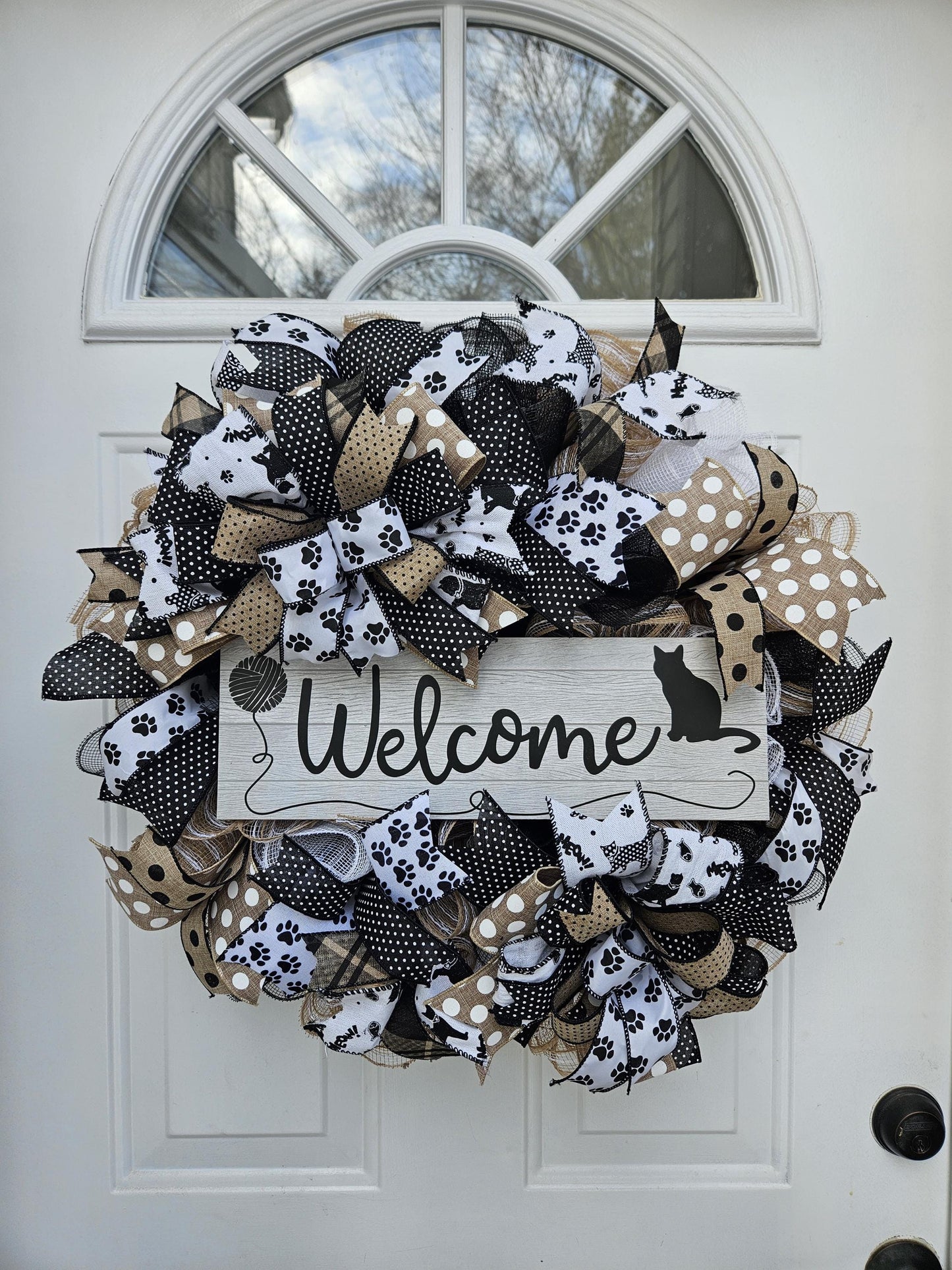Welcome Cat Lover Wreath, All Season Wreath