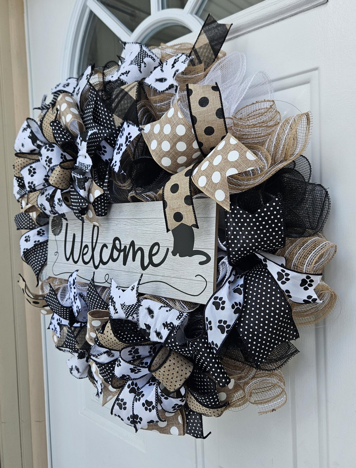 Welcome Cat Lover Wreath, All Season Wreath
