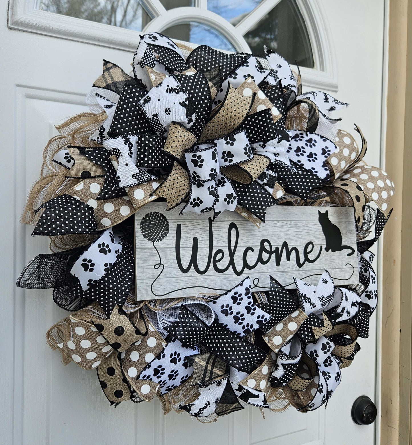 Welcome Cat Lover Wreath, All Season Wreath