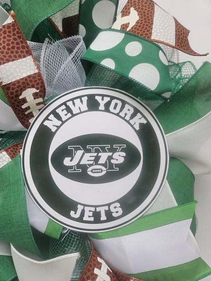 New York Jets Wreath, Football Lover, Front Door Decor, Man Cave