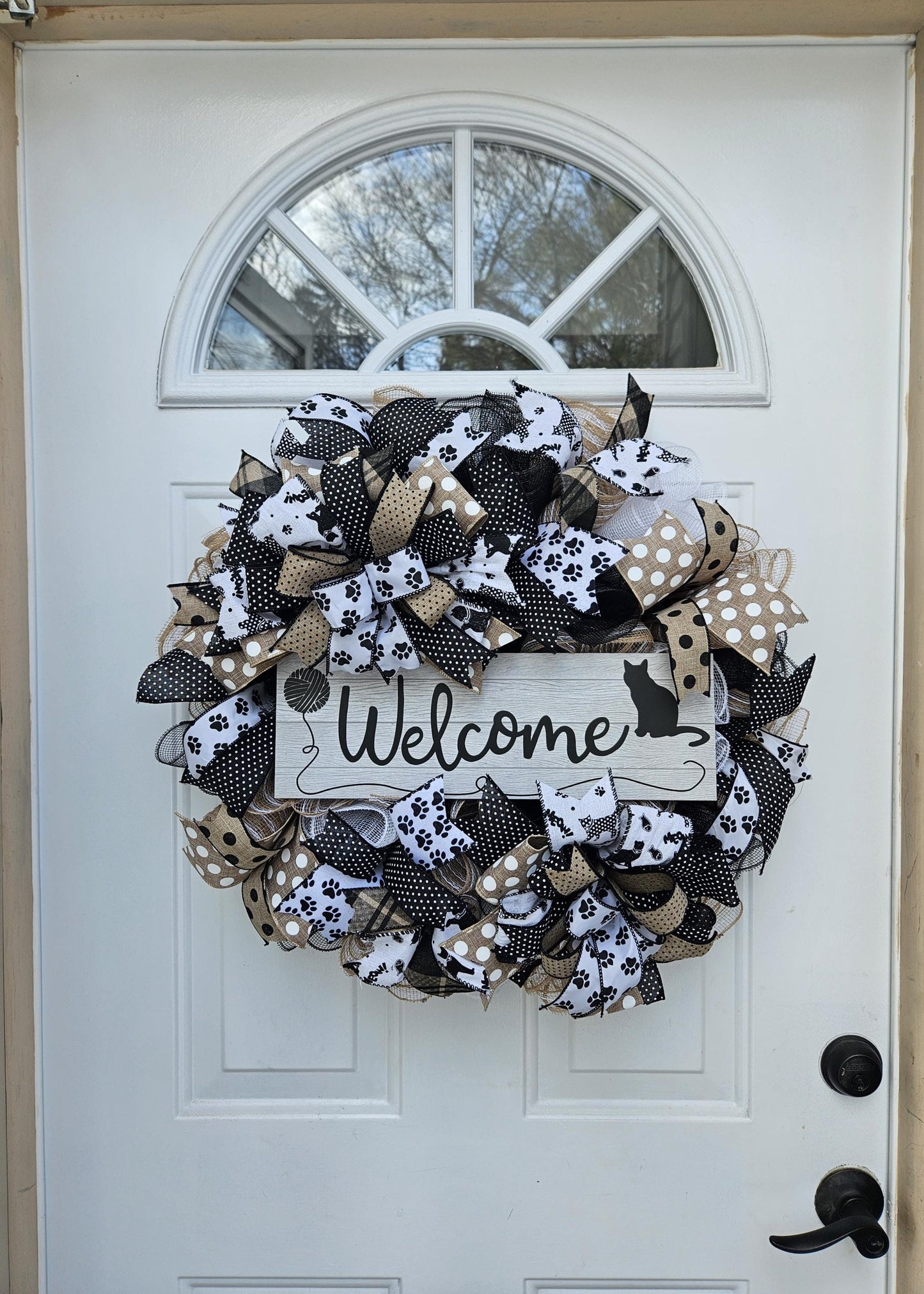 Welcome Cat Lover Wreath, All Season Wreath