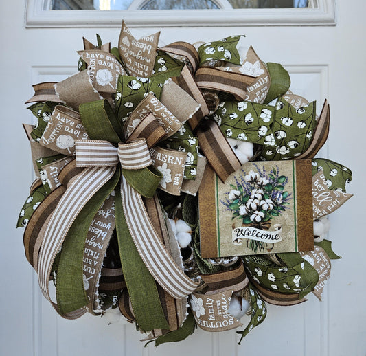 Farmhouse Wreath, Country Wreath, Southern Wreath, Welcome Wreath