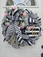 Hi, Black and White Everyday Wreath, Welcome Wreath