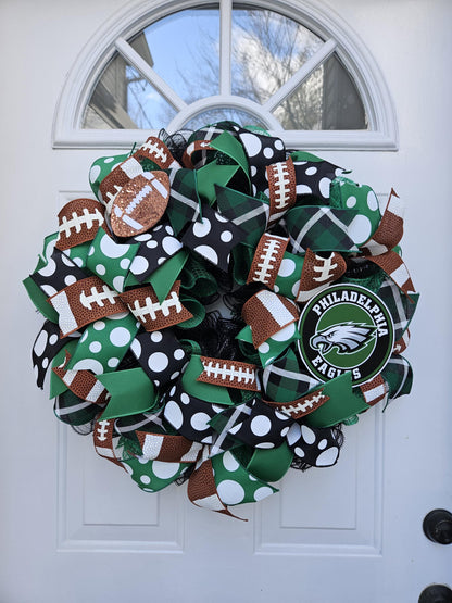 Philadelphia Eagles Wreath, Football Lover, Front Door Decor, Man Cave