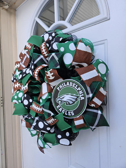 Philadelphia Eagles Wreath, Football Lover, Front Door Decor, Man Cave