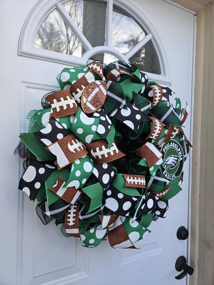 Philadelphia Eagles Wreath, Football Lover, Front Door Decor, Man Cave