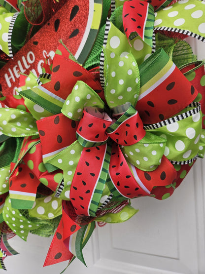 Watermelon Wreath, Summer Wreath, Cute Wreath, Welcome Wreath, Welcome Summer Wreath