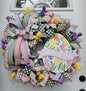 Welcome Spring Wreath, Easter Wreath, Spring Wreath, Tulips