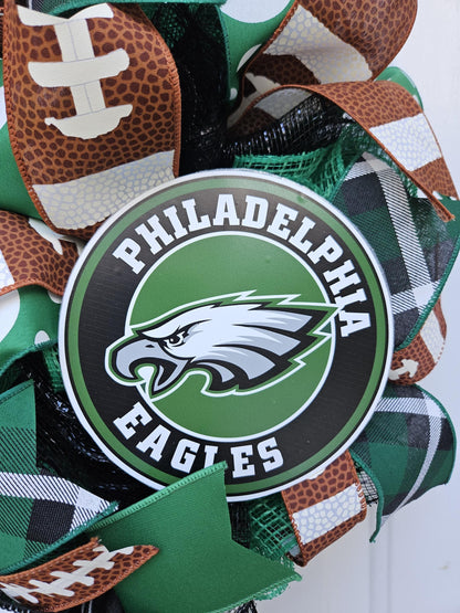 Philadelphia Eagles Wreath, Football Lover, Front Door Decor, Man Cave