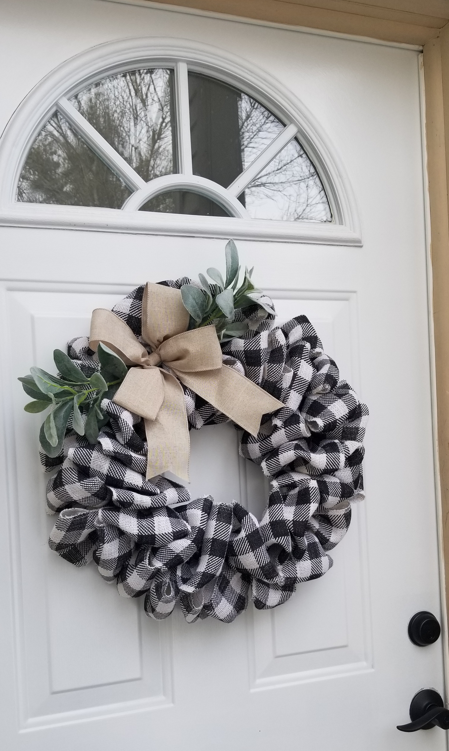 Buffalo Plaid Farmhouse Wreath