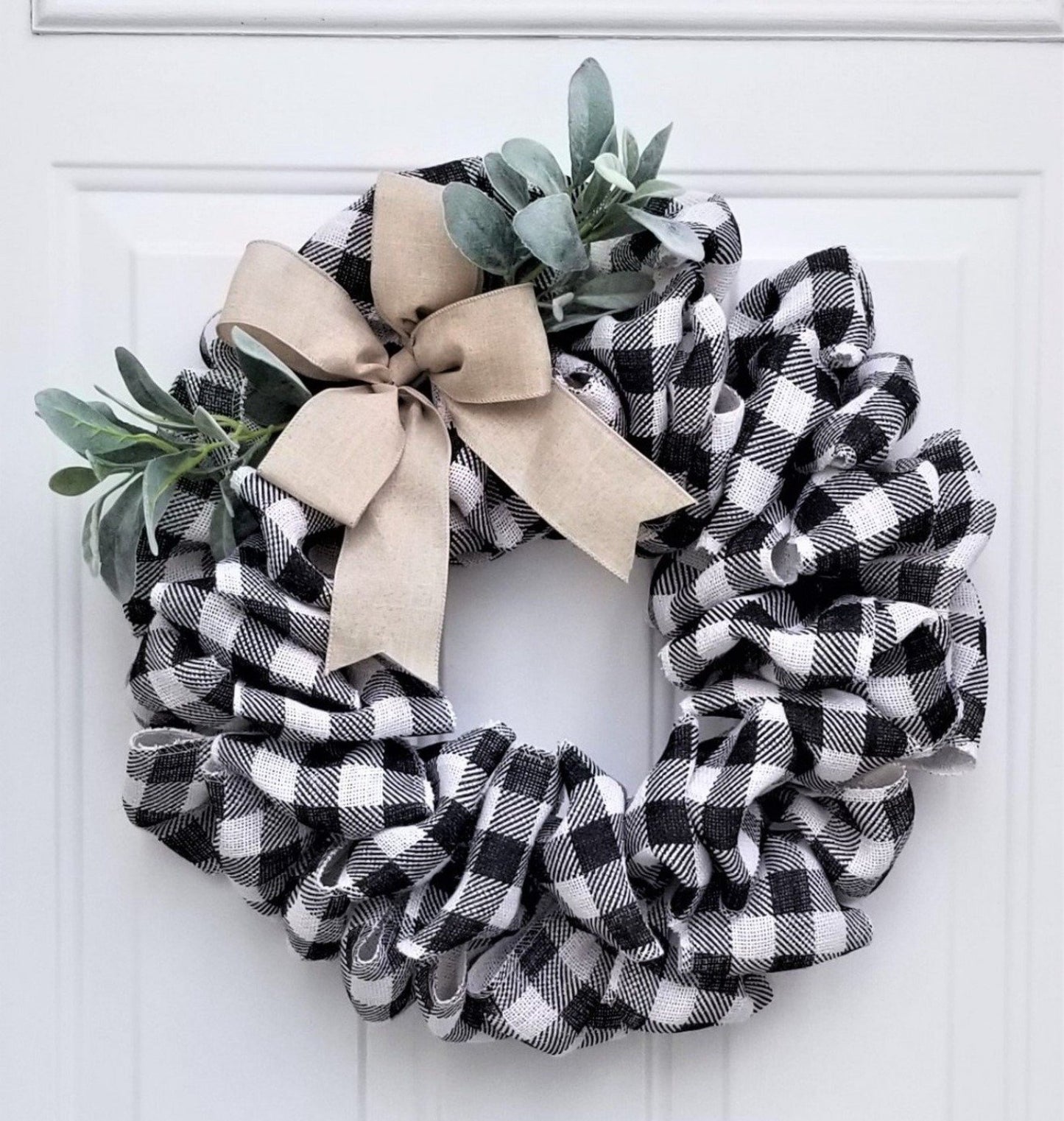 Buffalo Plaid Farmhouse Wreath