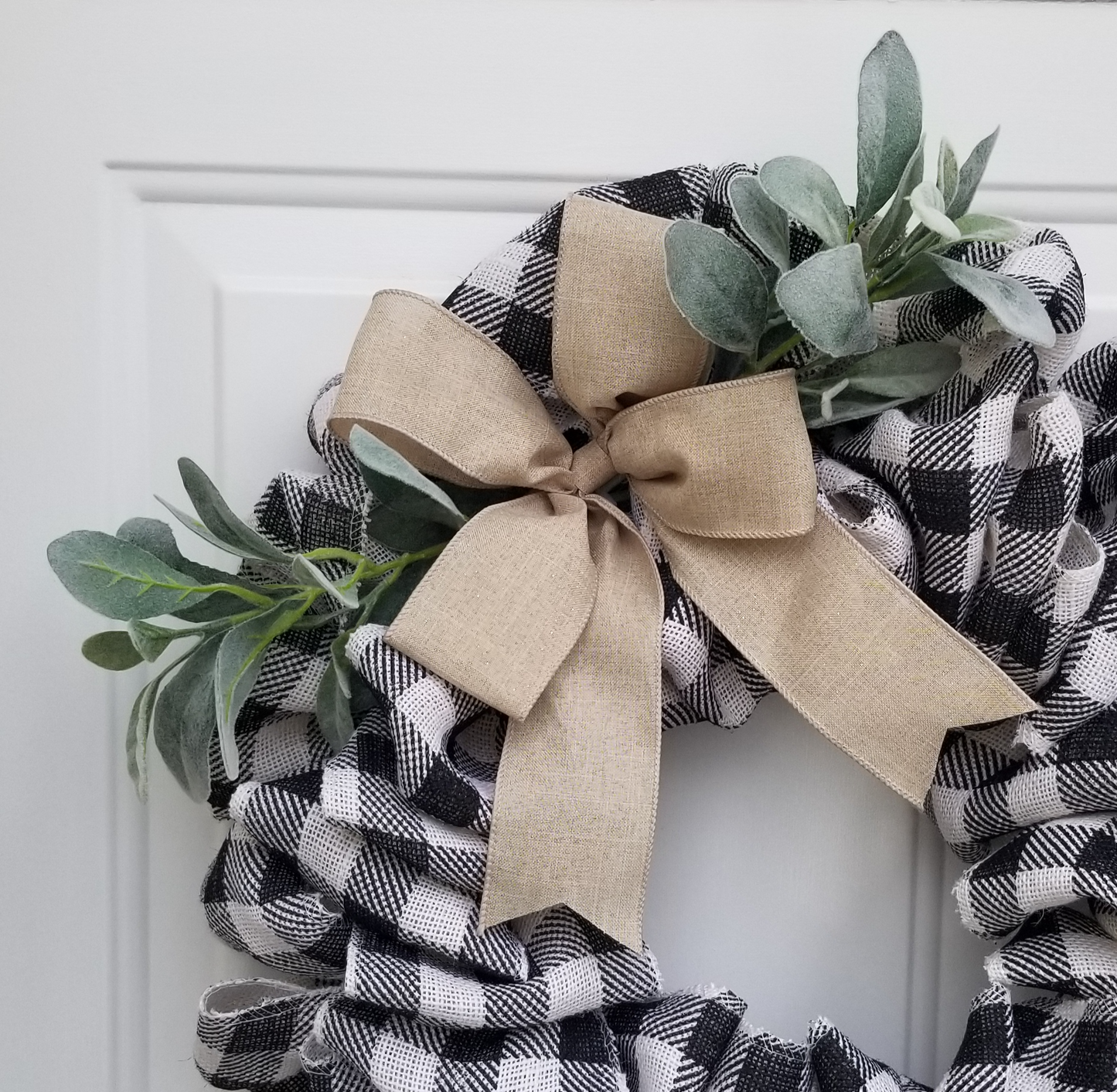 Buffalo Plaid Farmhouse Wreath